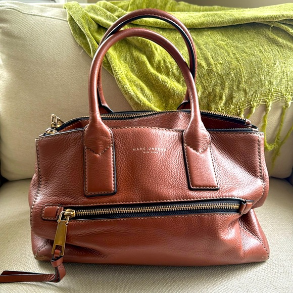Marc Jacobs Authentic Cognac 100% Leather handbag - Picture 1 of 12